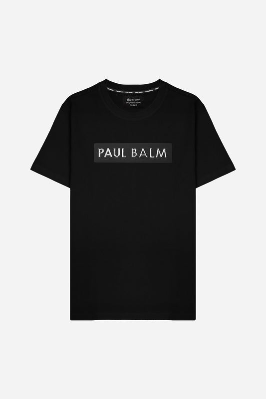 PAUL BALM Metal Patch silver/black Tshirt