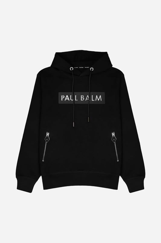 PAUL BALM Metal Patch silver/black Hoodie