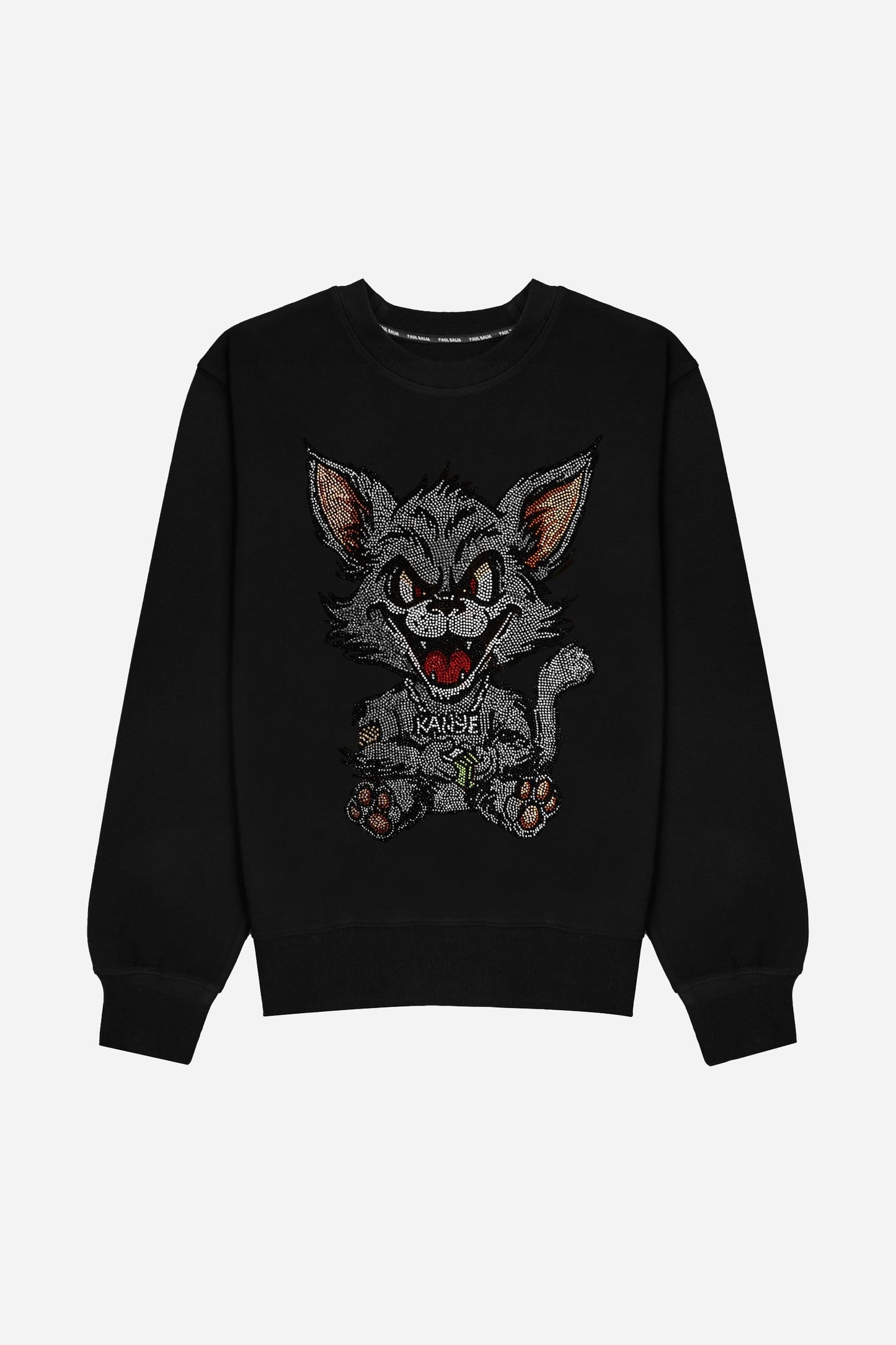 Sweatshirt Kanye the Black Cat Strass - Limitiert auf 300