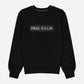 Sweatshirt PAUL BALM Metall Patch Silber/Schwarz