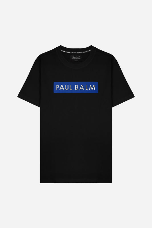 Tshirt PAUL BALM Metal Patch Silber/Blau