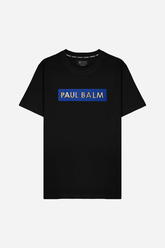 Tshirt PAUL BALM Metall Patch Gold/Blau