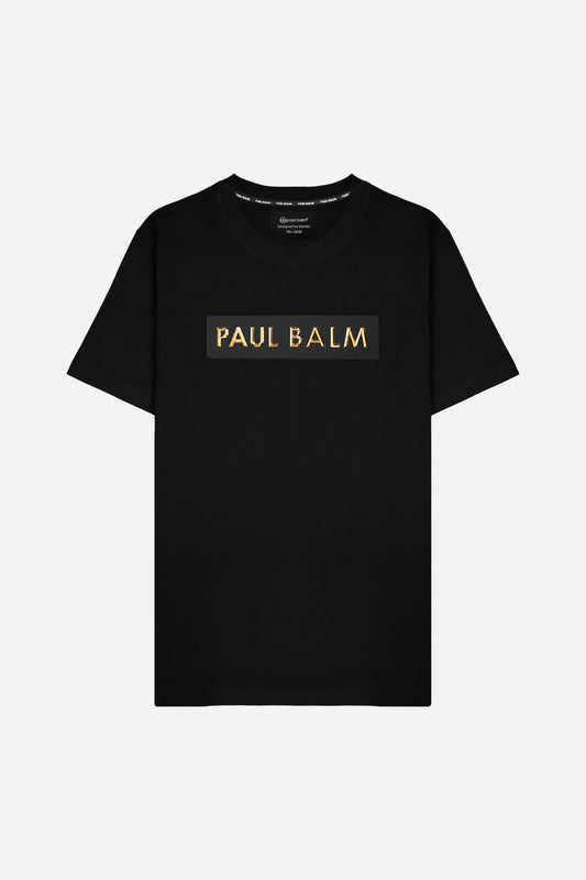 PAUL BALM Metal Patch gold/black Tshirt
