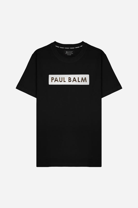 Tshirt PAUL BALM Metal Patch Gun Metal/Weiss