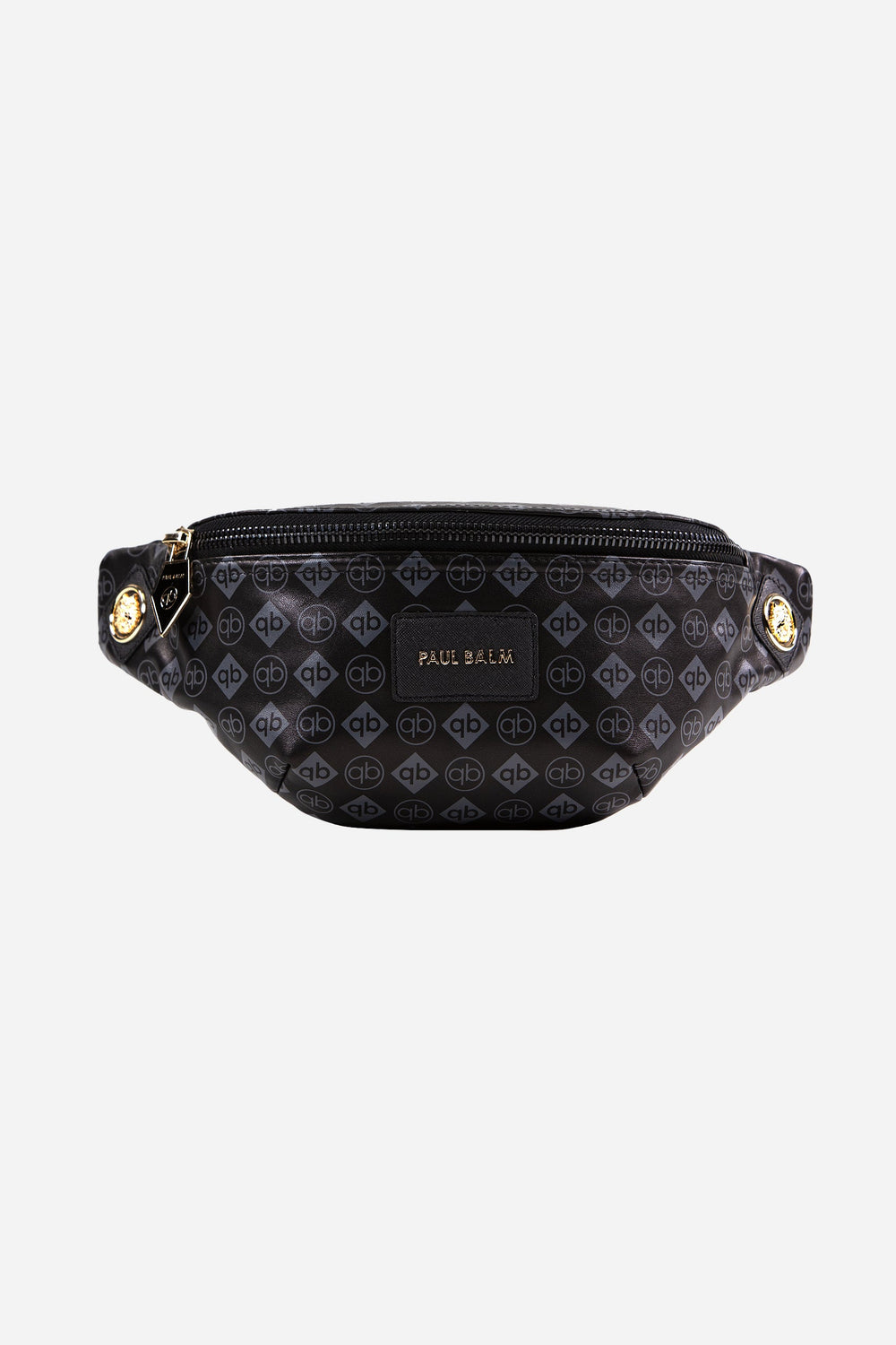 Monogramm Leder Gürteltasche grau
