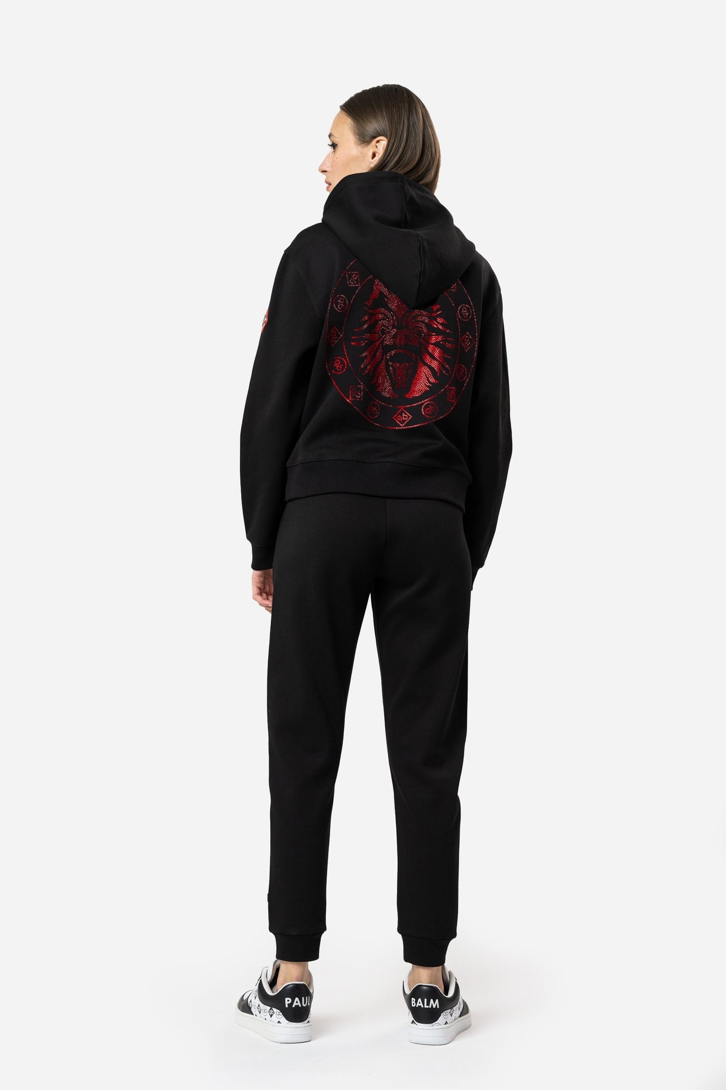 PAUL BALM Embroidery red Hoodie