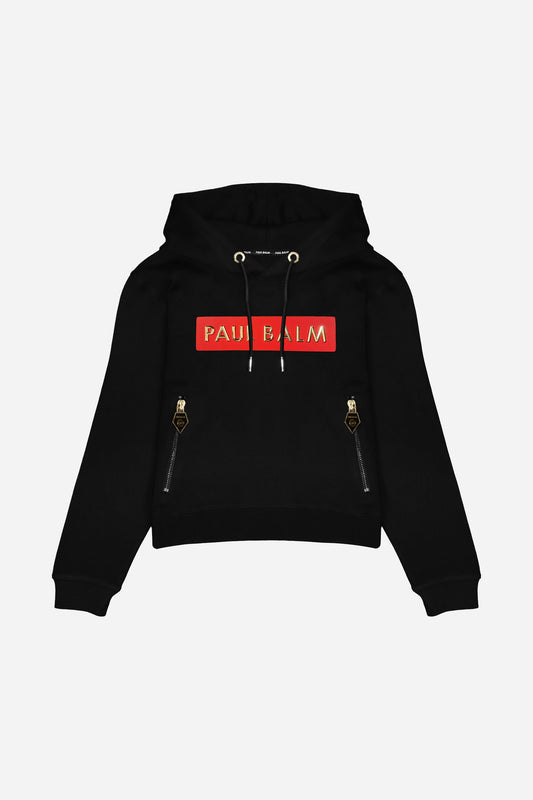 PAUL BALM Metal Patch gold/red Hoodie