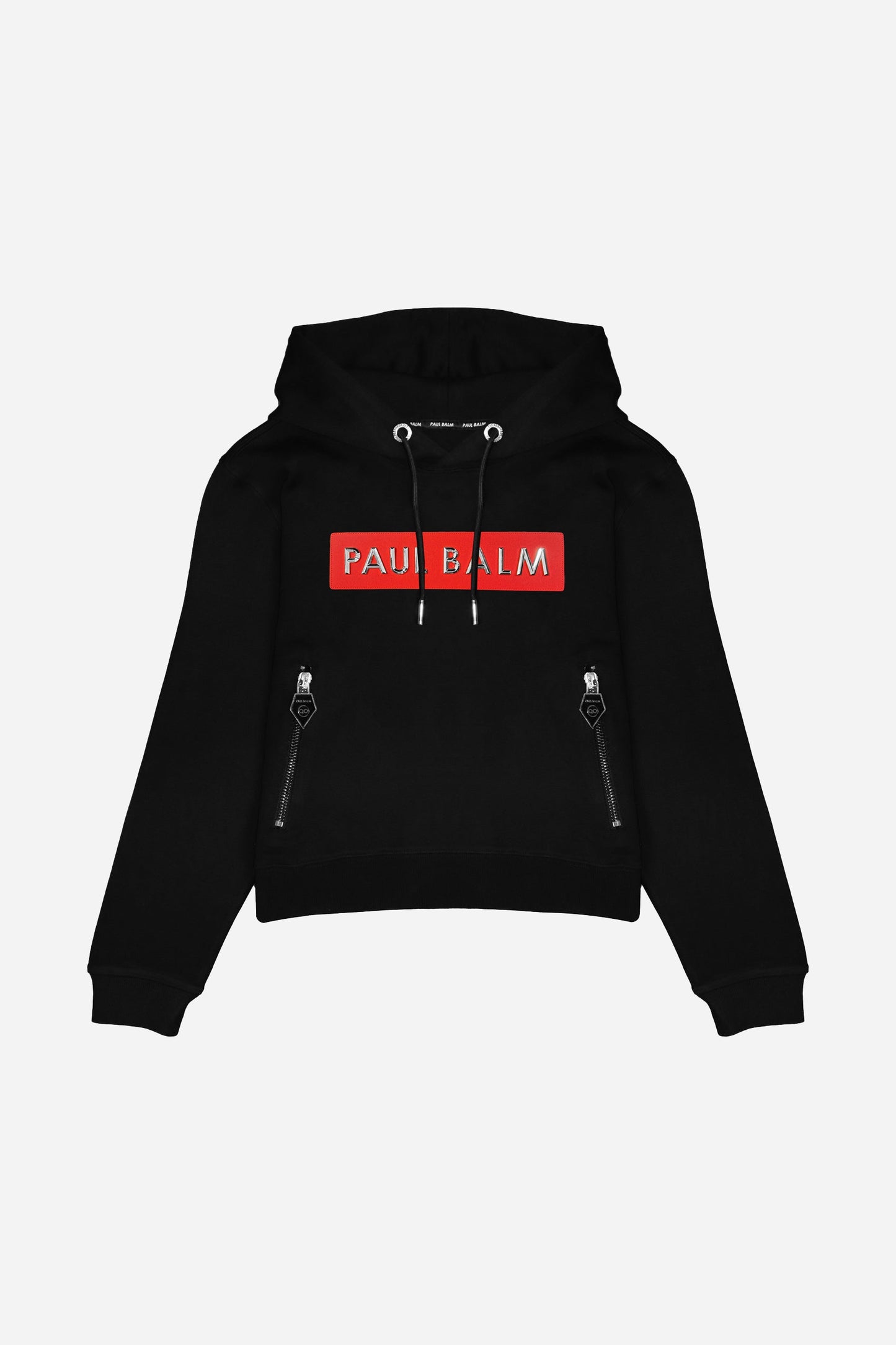 PAUL BALM Metal Patch silver/red Hoodie