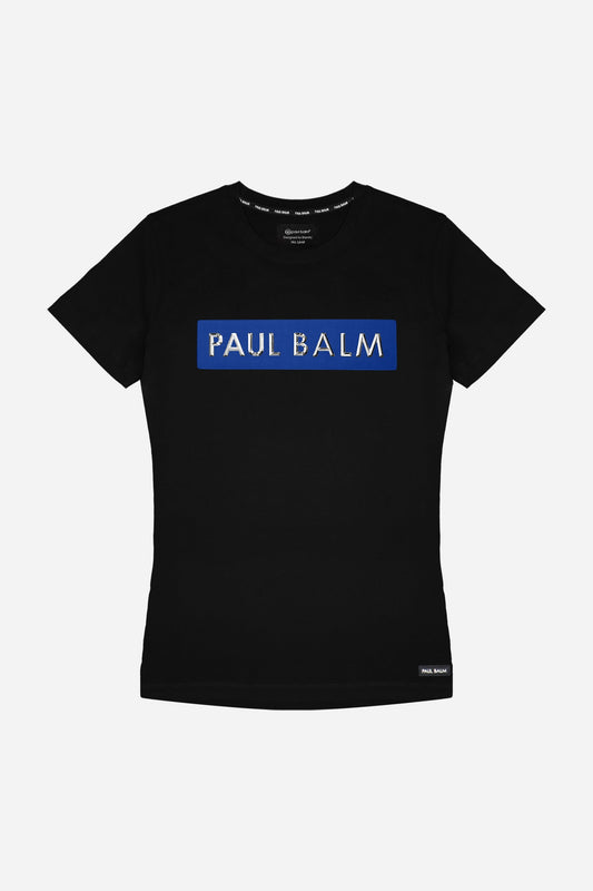 Tshirt PAUL BALM Metal Patch Silber/Blau