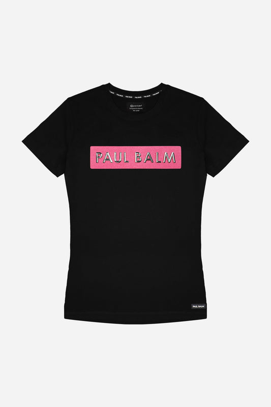 PAUL BALM Metal Patch silver/pink Tshirt