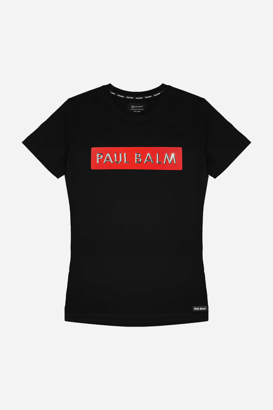 PAUL BALM Metal Patch silver/red Tshirt