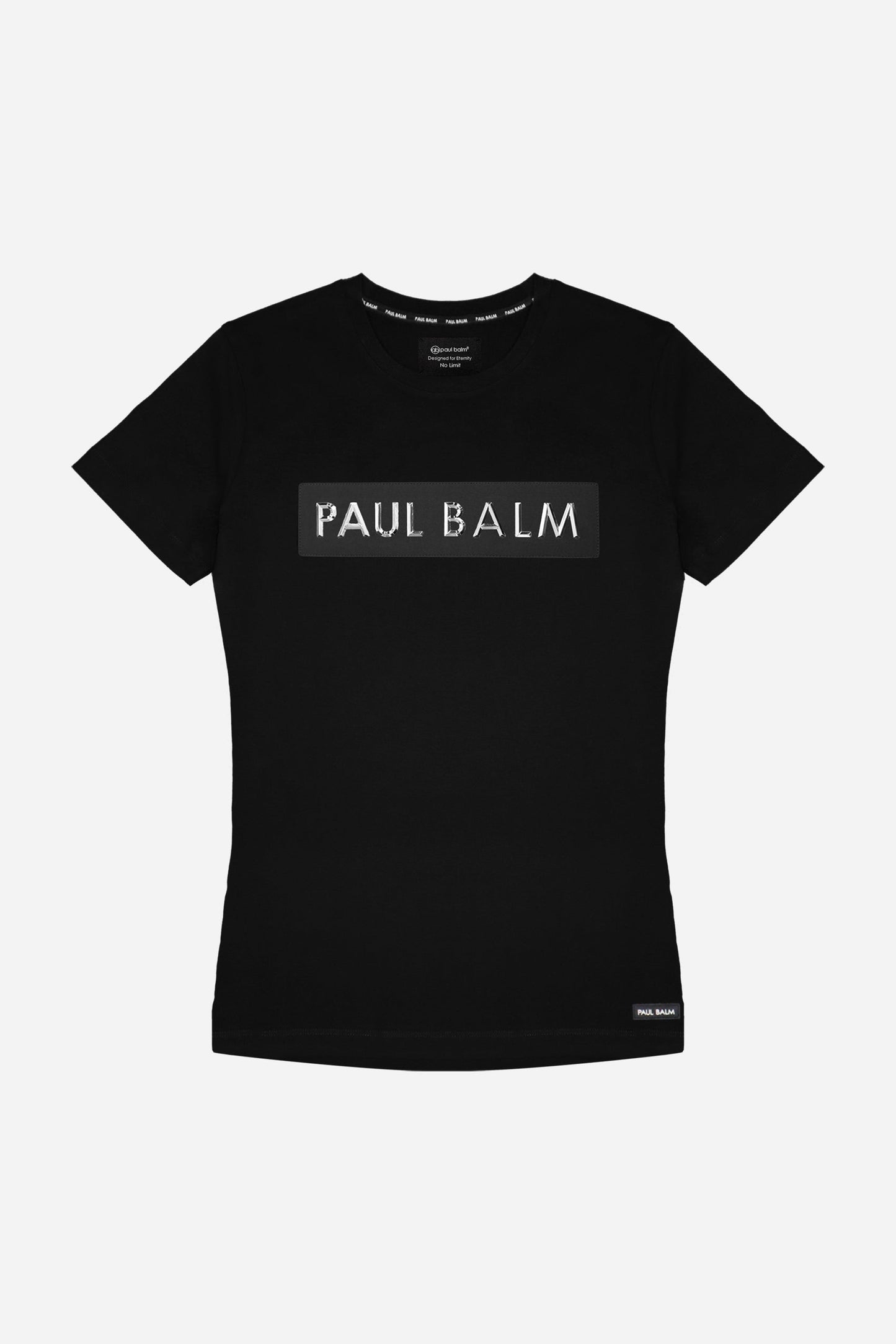 PAUL BALM Metal Patch silver/black Tshirt