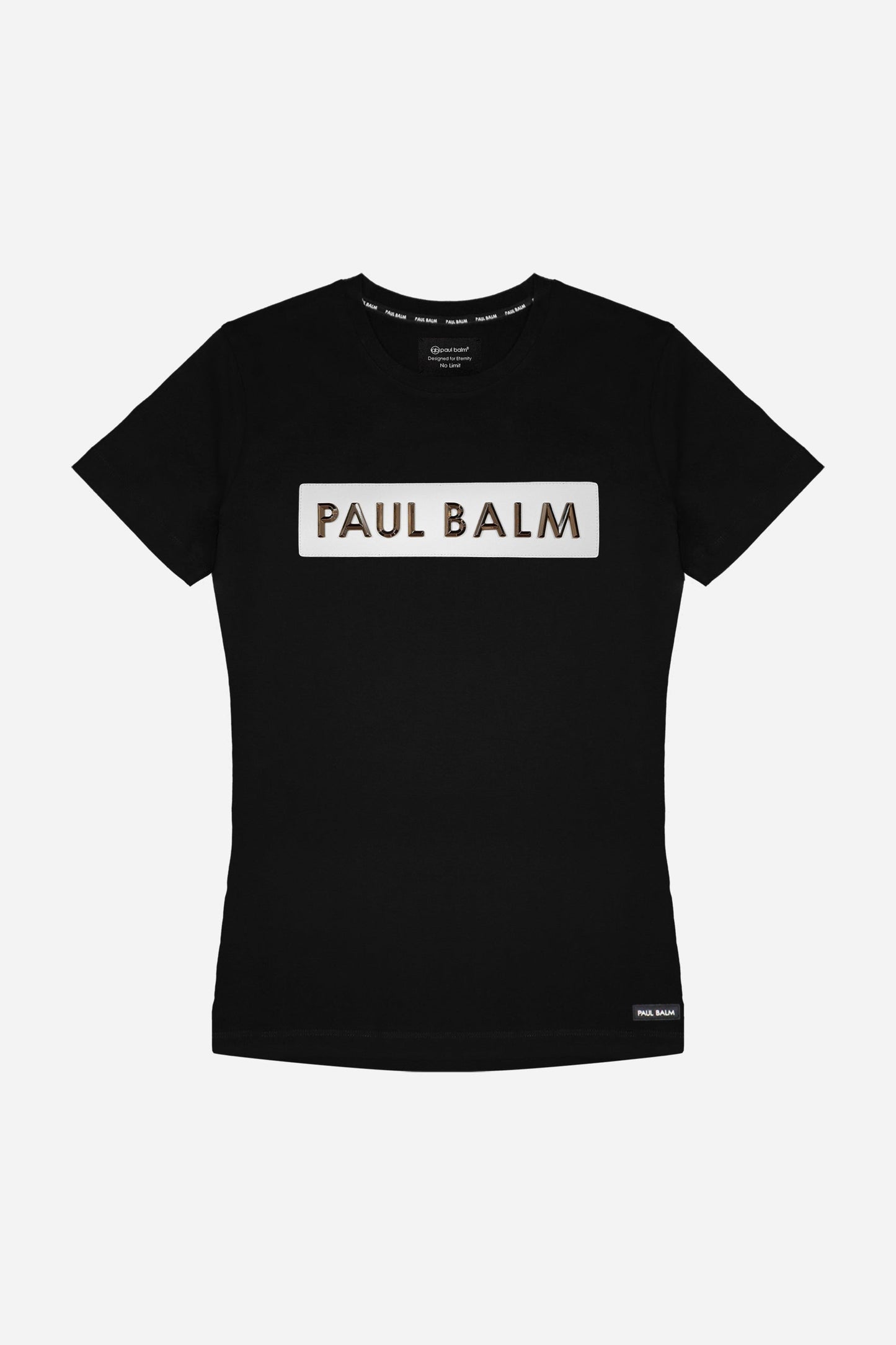 PAUL BALM Metal Patch gun metal/white Tshirt