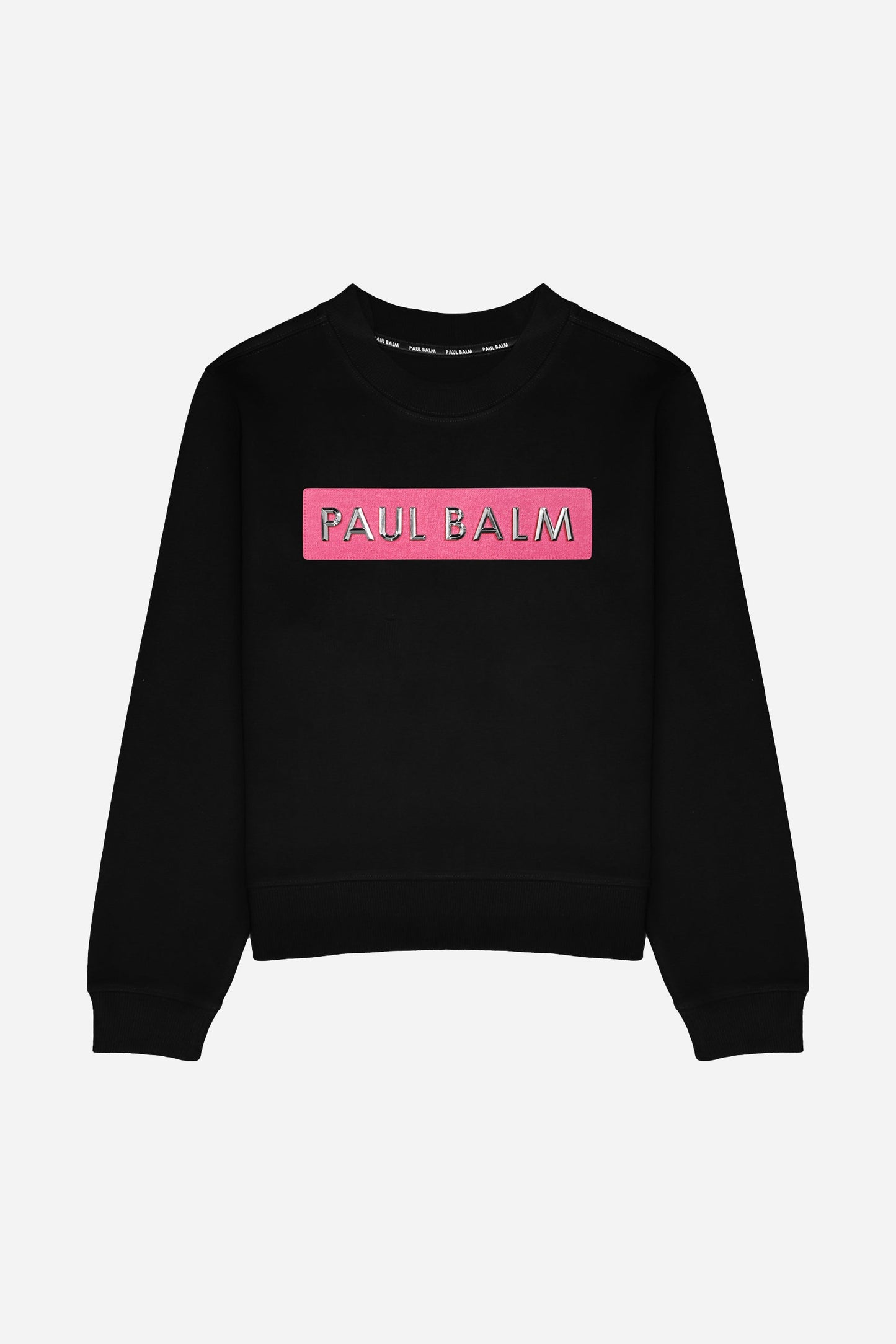 Sweatshirt PAUL BALM Metall Patch Silber/Pink