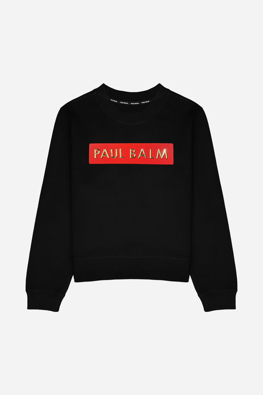 Sweatshirt PAUL BALM Metall Patch Gold/Rot