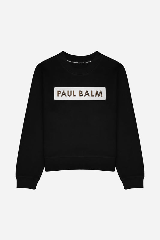 PAUL BALM Metal Patch gun metal/white Sweatshirt