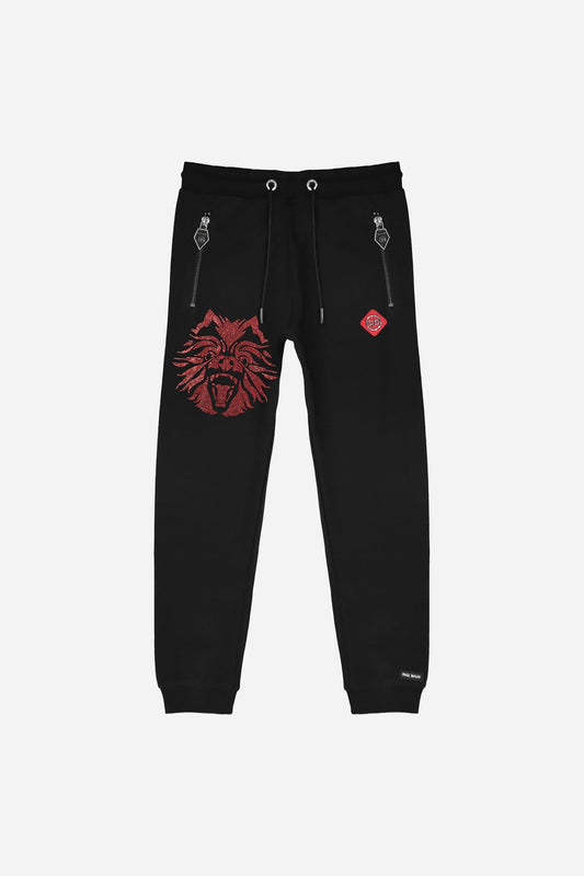 Yuki Logo red Rhinestones Pants